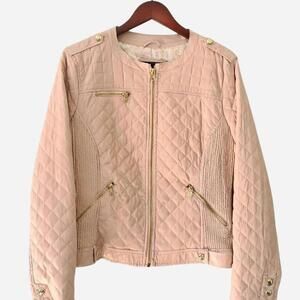 Blush Pink Quilted GUESS Jacket